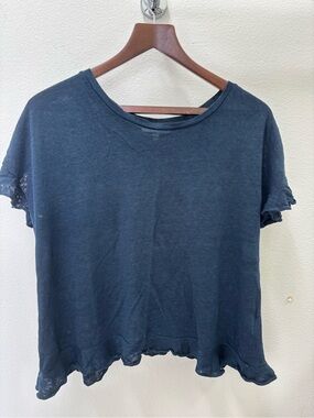 Women’s Relaxed Navy Short Sleeve Top from Anthropologie